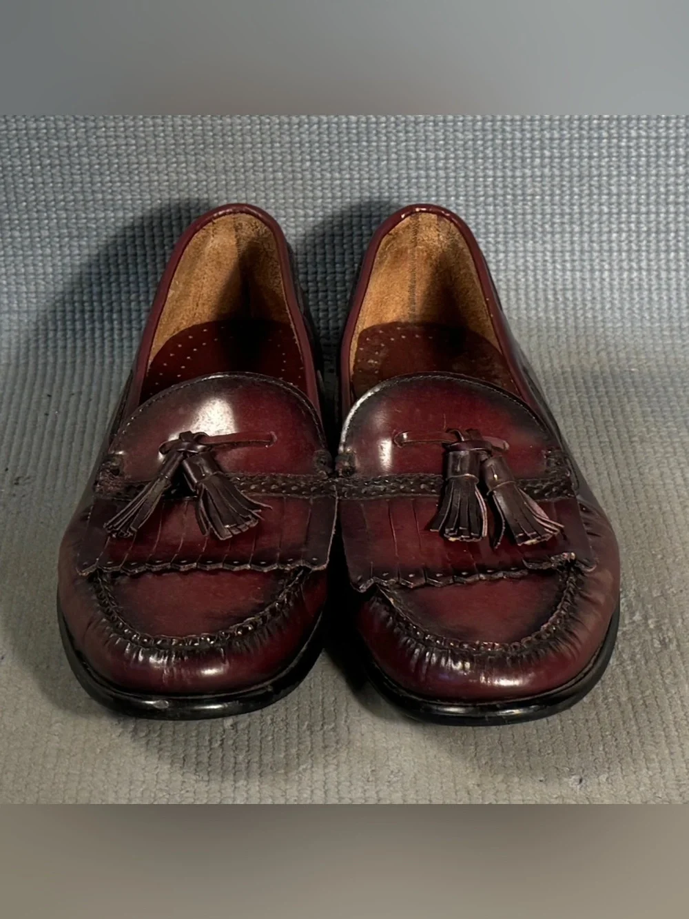 G.H. Bass & Co. Men's Layton Kiltie Tassel Loafer Shoes Burgundy Size 10